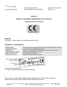 Raportti ihmisen altistumisesta sähkömagneettisille kentille (PDF)